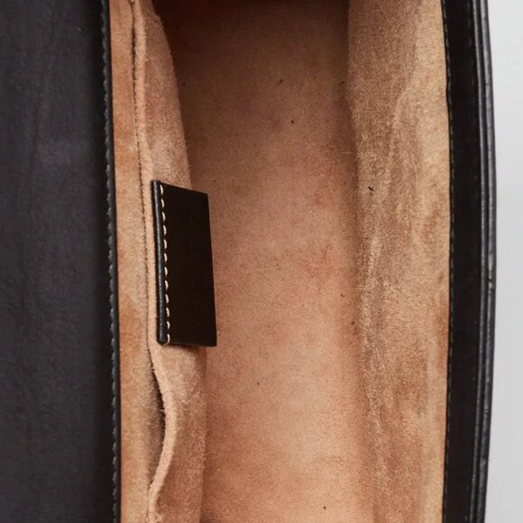 Gucci Black Leather Faux Pearl Stud Padlock Small Shoulder Bag - Picture 6 of 11